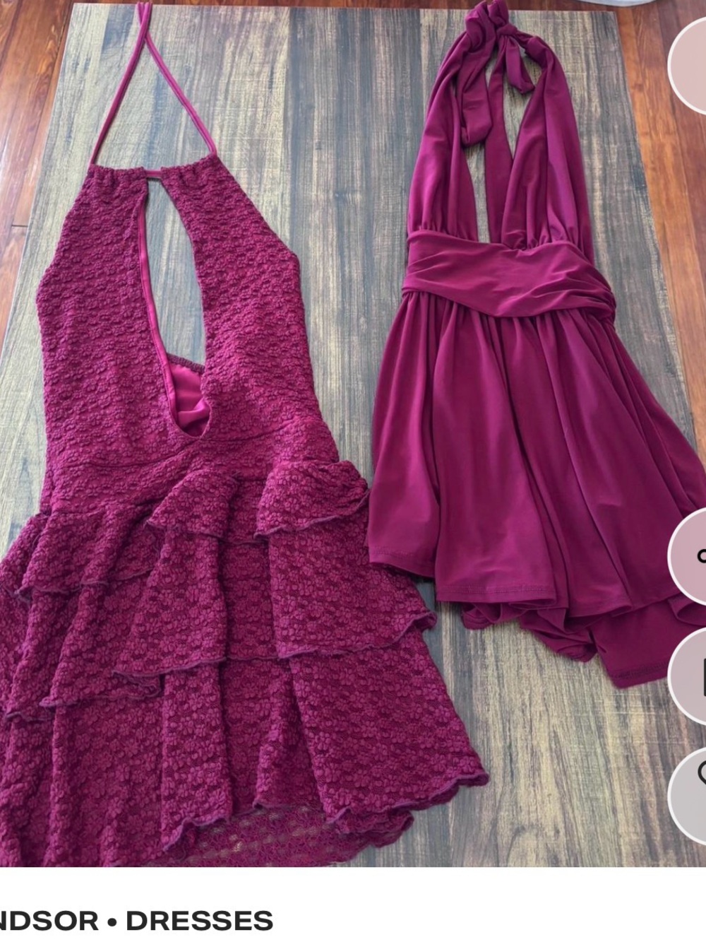 Windsor Plum Halter & Textured Ruffle Mini Dress Duo